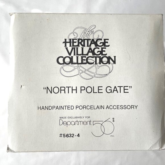 Department 56 Heritage Village North Pole Gate Christmas Snowman Tree 56.56324 - Picture 13 of 14